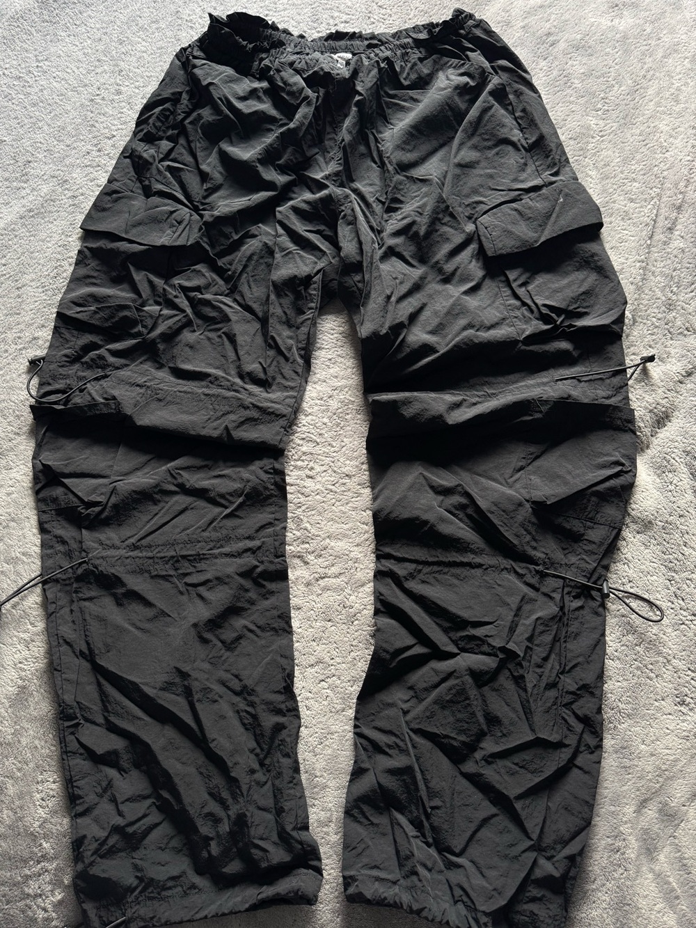 Garage Black Parachute / Cargo Pants Size Medium